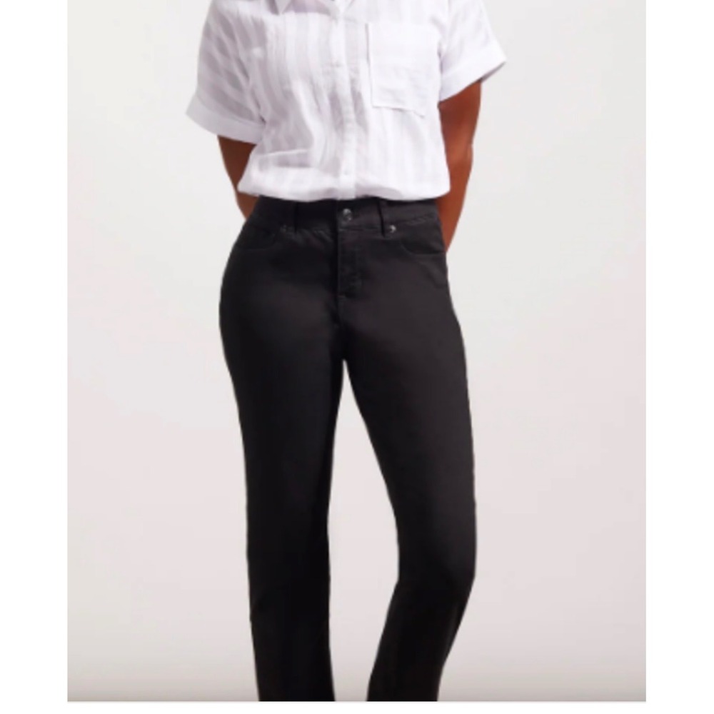 Tribal Jeans Sophia Curvy Straight Leg Black Pants Size 16W Women's‎ NWT